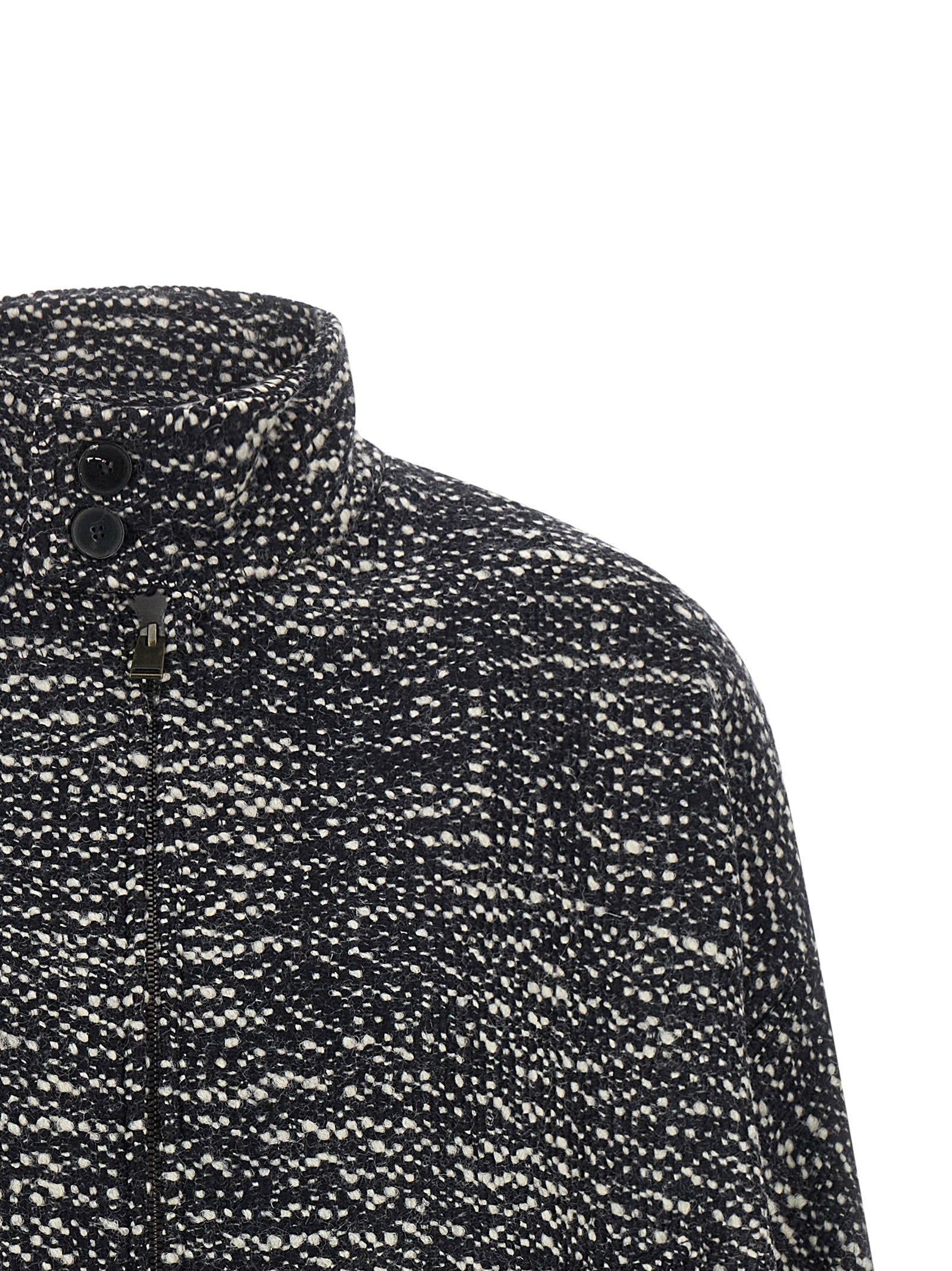 Darkpark Lee Bouclé Wool Bomber Jacket