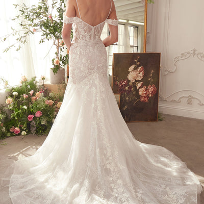 Fitted Cold Shoulder Bridal Gown by Ladivine WL051