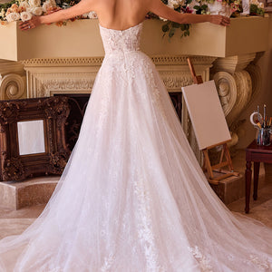 Applique Strapless A-line Bridal Gown by Ladivine WL052