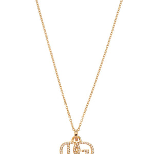 Dolce & Gabbana Strass Logo Necklace