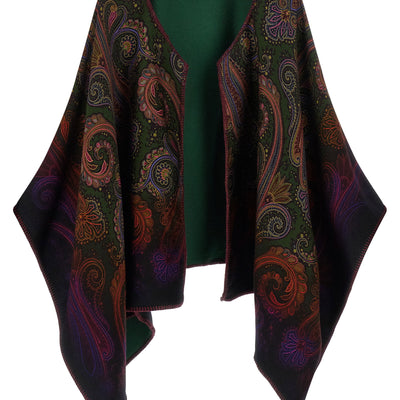 Etro Reversible Paisley Dégradé Cape