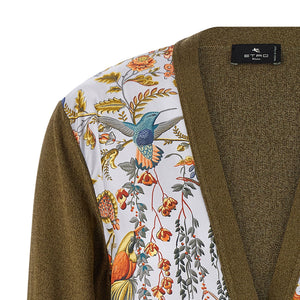 Etro Paisley Silk Insert Cardigan
