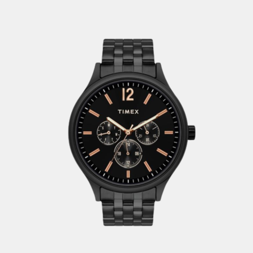 Fashion Men Quartz Black Dial Chronograph Stainless Steel Watch TWEG18405