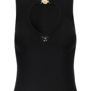 Marine Serre Moon Jewelry Knit Open Neck Top