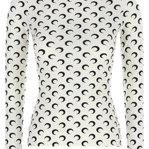 Marine Serre Moon Printed Jersey Second Skin T-shirt