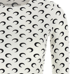 Marine Serre Moon Printed Jersey Second Skin T-shirt