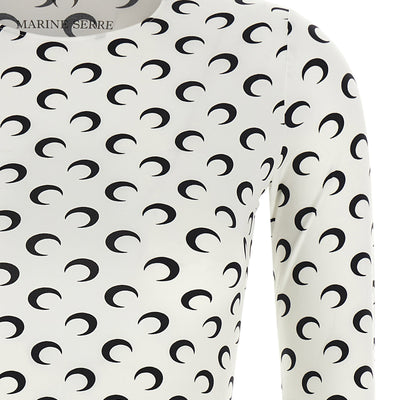 Marine Serre Moon Printed Jersey Second Skin T-shirt