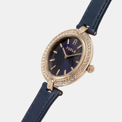 Furla Heritage Women Quartz Blue Dial Analog Leather Watch WW00002006L3