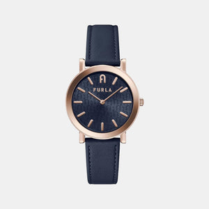 Furla Heritage Women Quartz Blue Dial Analog Leather Watch WW00003004L3