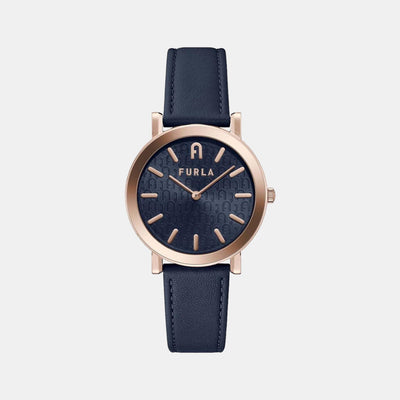 Furla Heritage Women Quartz Blue Dial Analog Leather Watch WW00003004L3