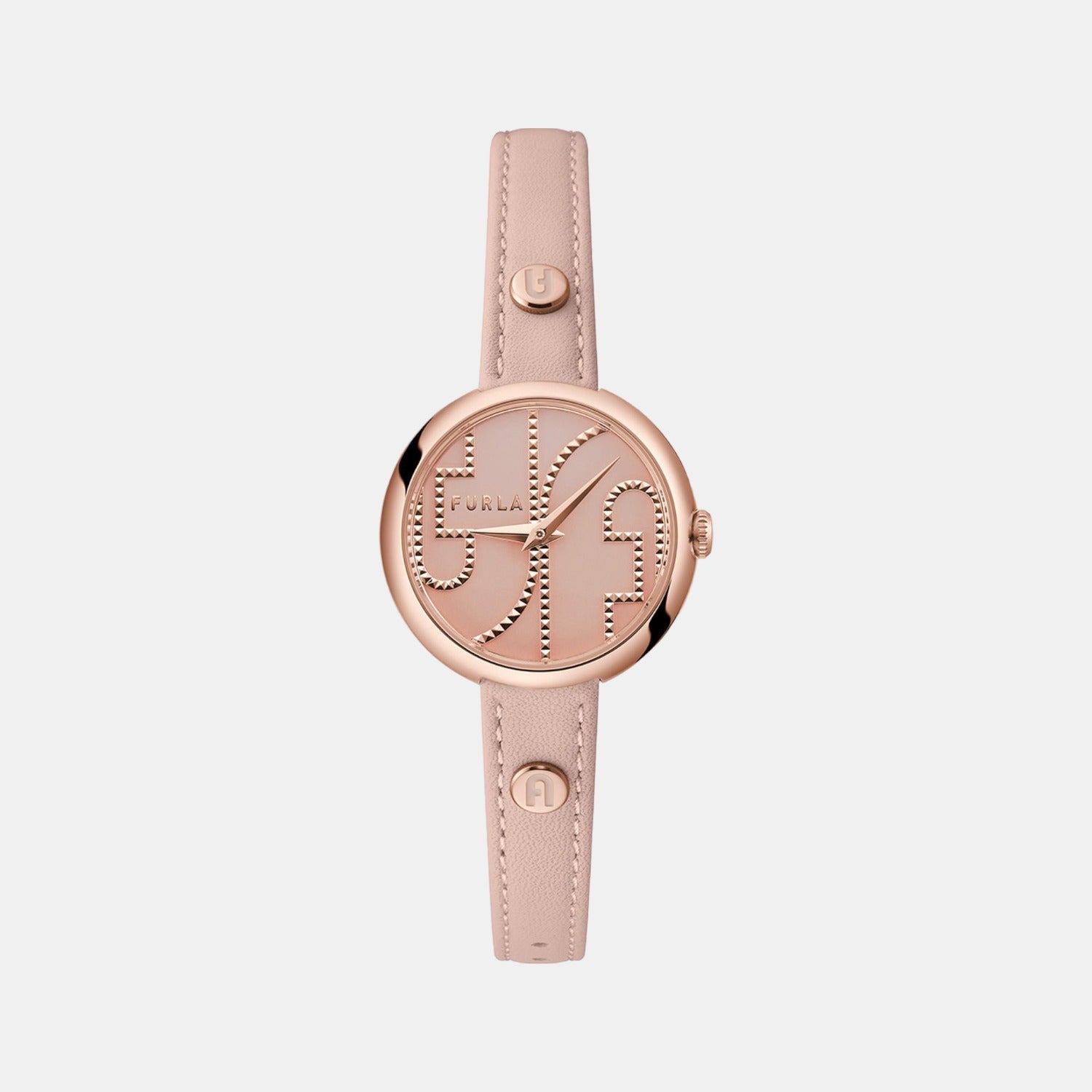 Furla Heritage Women Quartz Rose Gold Dial Analog Leather Watch WW00005012L3