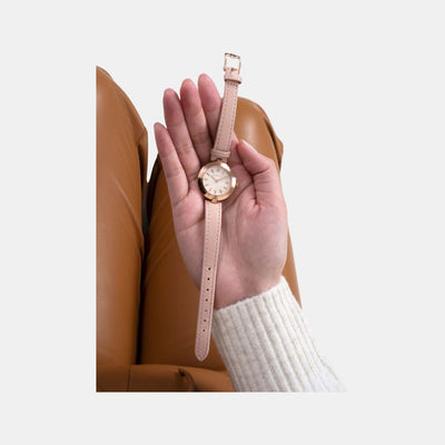 Furla Logo Links Women Quartz Silver Dial Analog Leather Watch WW00006003L3