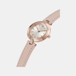 Furla Logo Links Women Quartz Silver Dial Analog Leather Watch WW00006003L3