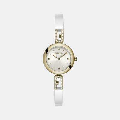 Furla Bangle Women Quartz White Dial Analog Stainless Steel Watch WW00010003L2