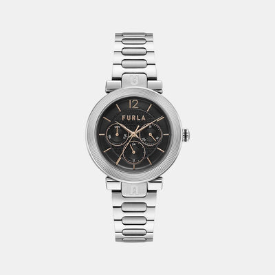 Furla Athleisure Women Quartz Black Dial Chronograph Stainless Steel Watch WW00011005L1