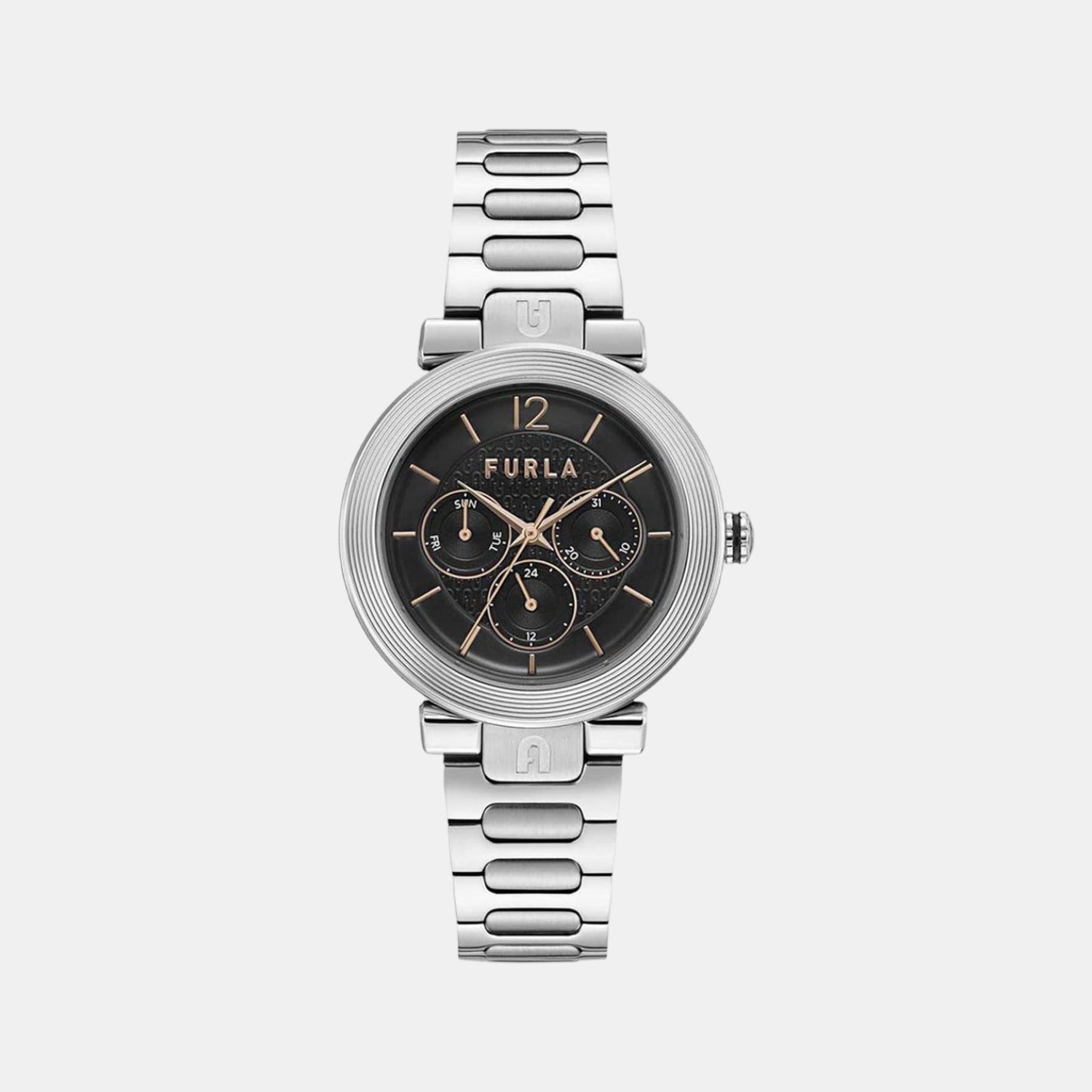 Furla Athleisure Women Quartz Black Dial Chronograph Stainless Steel Watch WW00011005L1