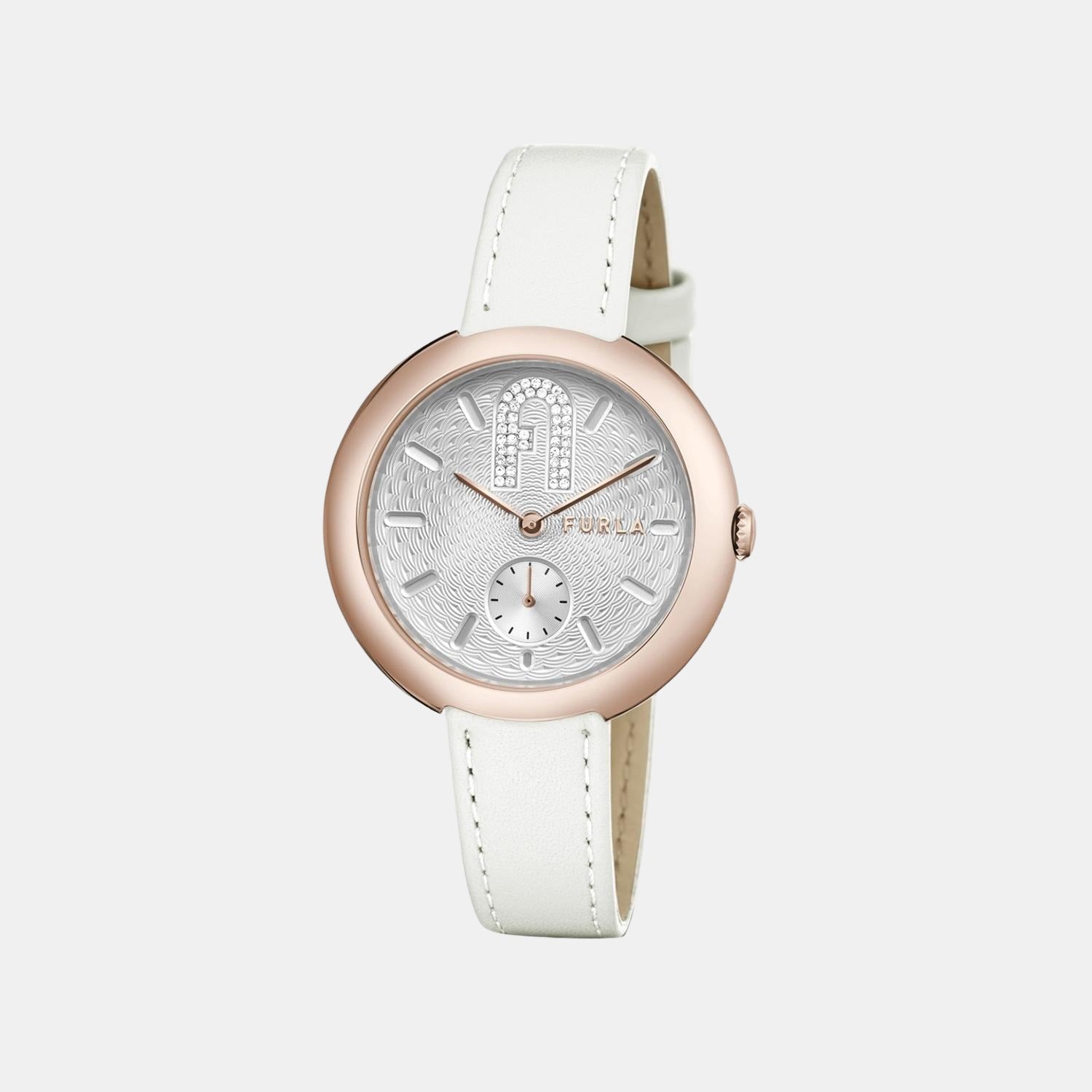 Furla Heritage Women Quartz Silver Dial Analog Leather Watch WW00013004L3