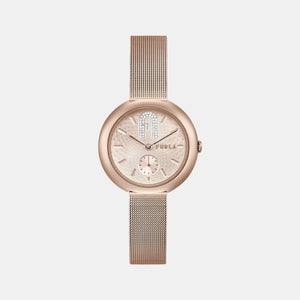 Furla Heritage Women Quartz Gold Dial Analog Stainless Steel Watch WW00013007L3