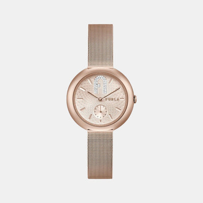 Furla Heritage Women Quartz Gold Dial Analog Stainless Steel Watch WW00013007L3