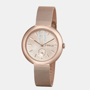 Furla Heritage Women Quartz Gold Dial Analog Stainless Steel Watch WW00013007L3