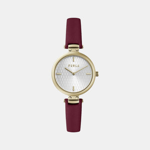Furla Glamour Chic Women Quartz Silver Dial Analog Leather Watch WW00018003L2