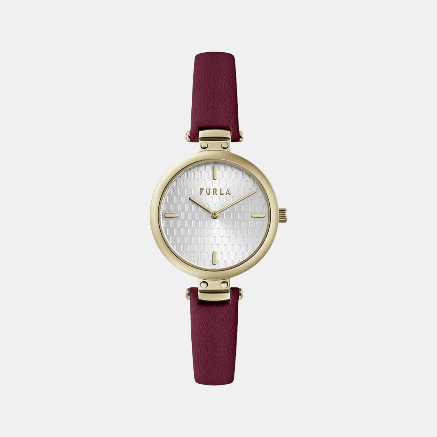 Furla Glamour Chic Women Quartz Silver Dial Analog Leather Watch WW00018003L2
