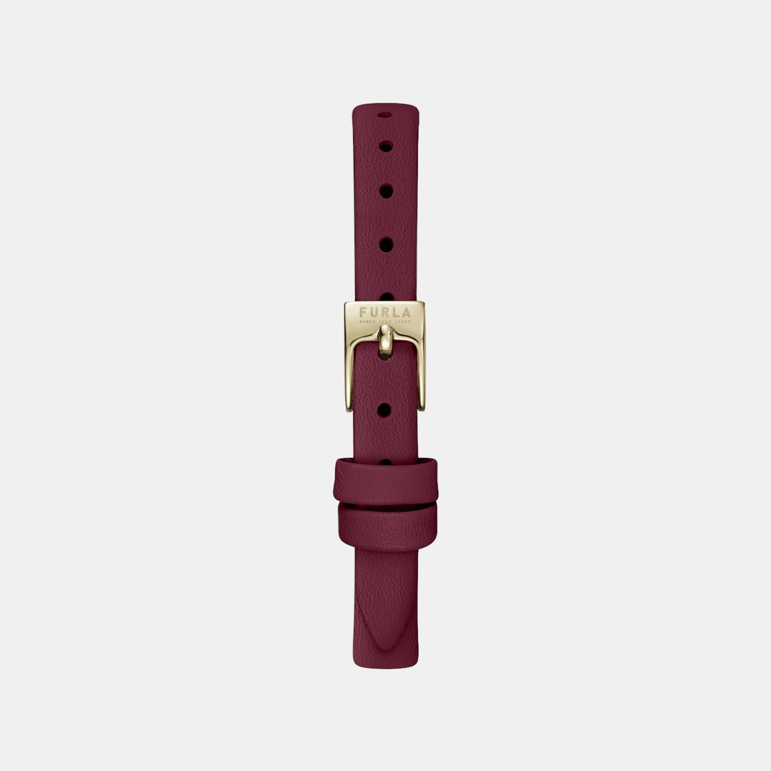 Furla Glamour Chic Women Quartz Silver Dial Analog Leather Watch WW00018003L2