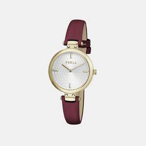 Furla Glamour Chic Women Quartz Silver Dial Analog Leather Watch WW00018003L2