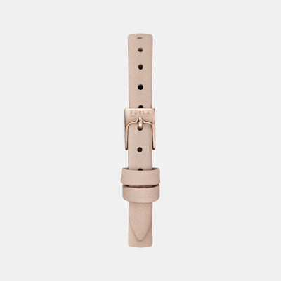 Furla New Pin Women Quartz Rose Gold Dial Analog Leather Watch WW00018004L3
