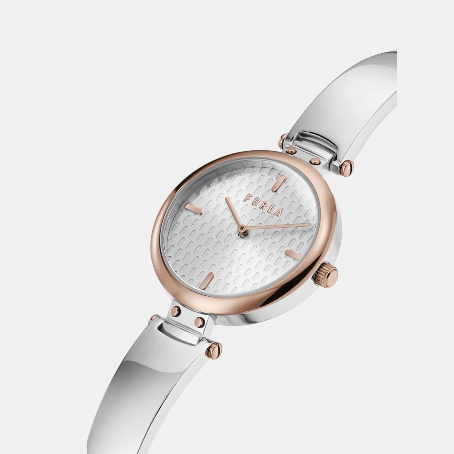 Furla Glamour Chic Women Quartz Silver Dial Analog Stainless Steel Watch WW00018005L5