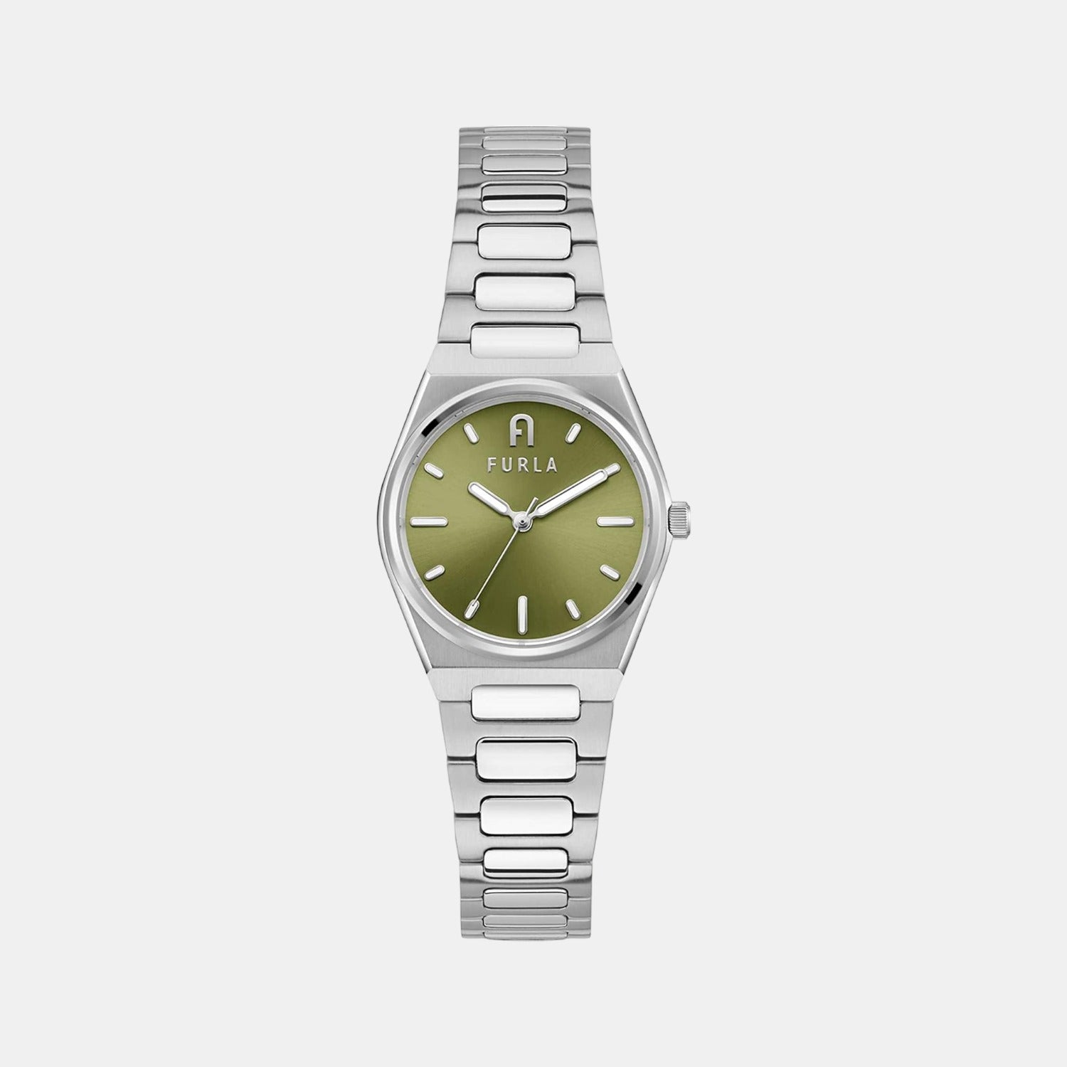 Furla Athleisure Women Quartz Green Dial Analog Stainless Steel Watch WW00020008L1