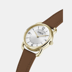 Furla Heritage Women Quartz Silver Dial Analog Leather Watch WW00021001L2