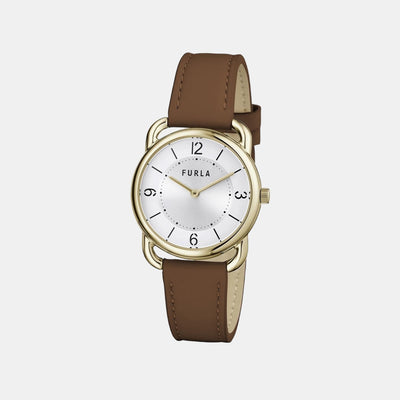 Furla Heritage Women Quartz Silver Dial Analog Leather Watch WW00021001L2