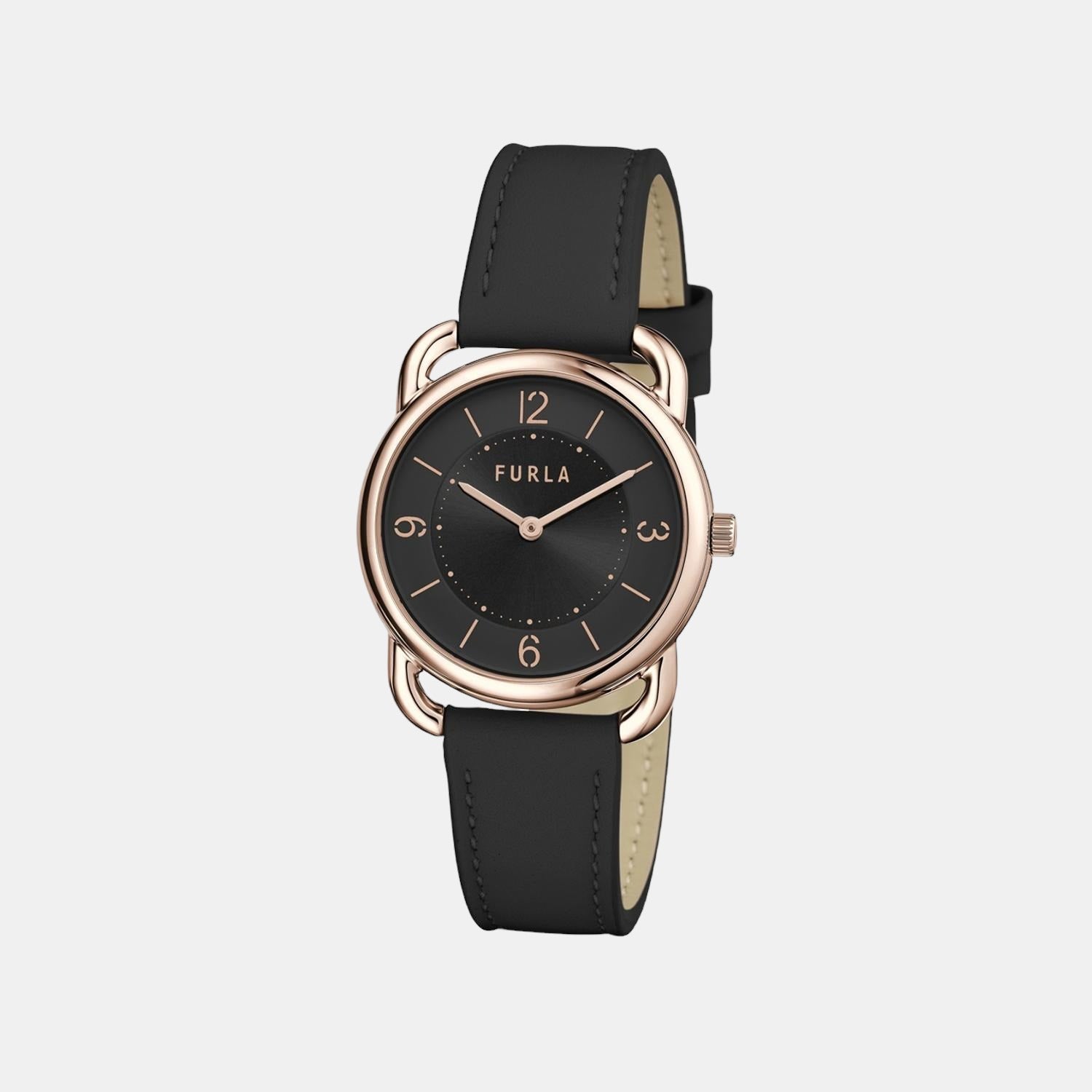 Furla Heritage Women Quartz Black Dial Analog Leather Watch WW00021013L3