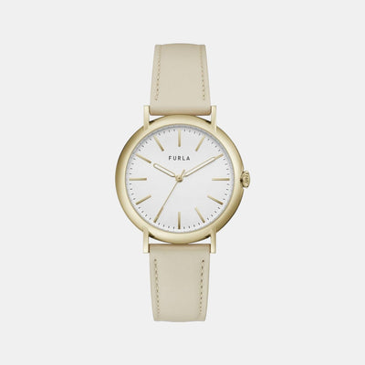 Furla Heritage Women Quartz White Dial Analog Leather Watch WW00023003L2