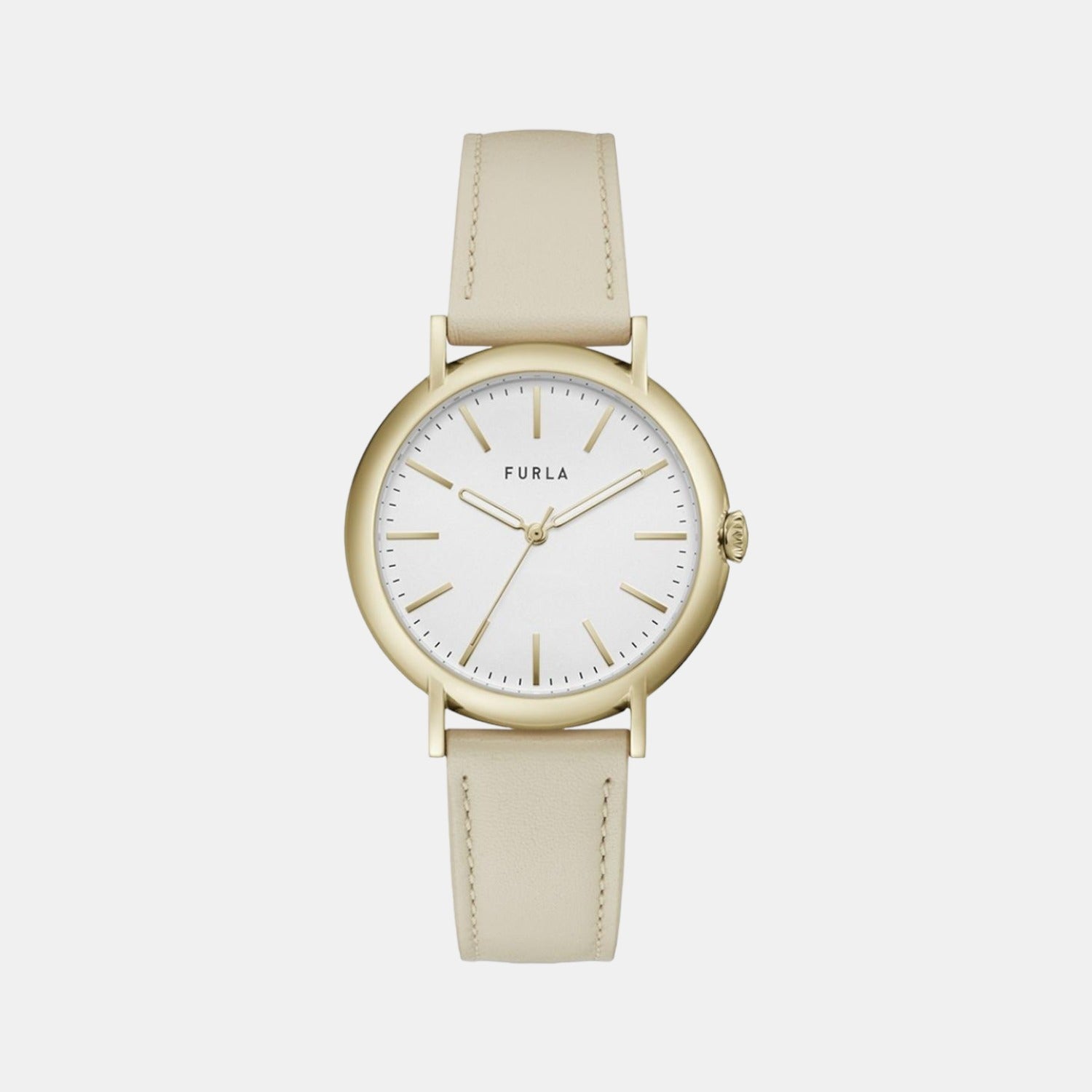 Furla Heritage Women Quartz White Dial Analog Leather Watch WW00023003L2
