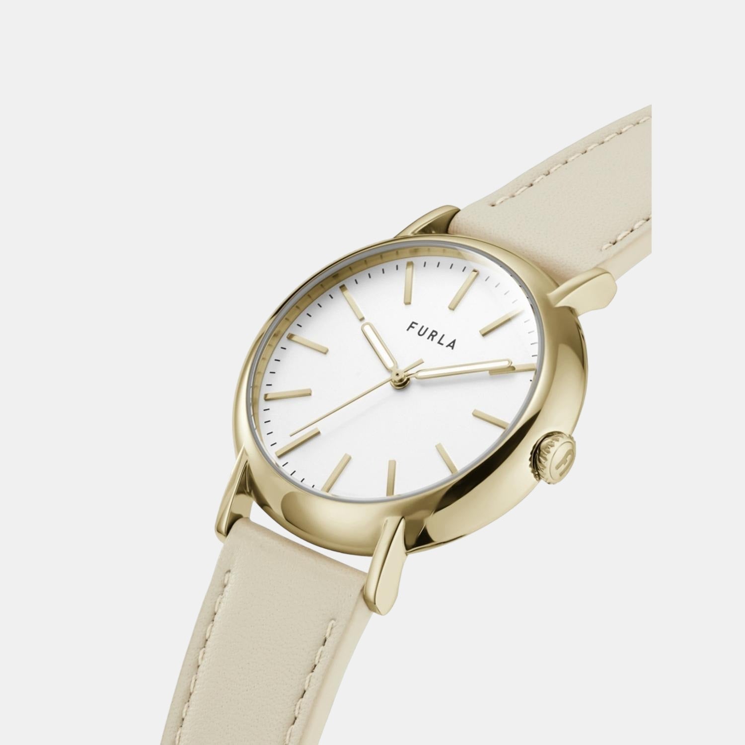 Furla Heritage Women Quartz White Dial Analog Leather Watch WW00023003L2