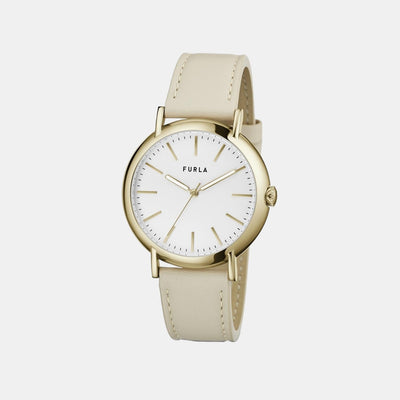 Furla Heritage Women Quartz White Dial Analog Leather Watch WW00023003L2