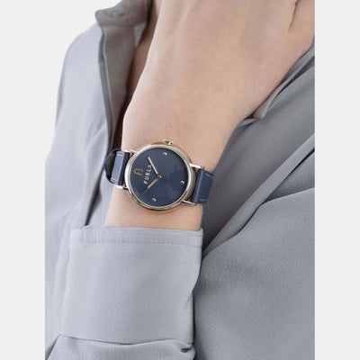 Furla Heritage Women Quartz Blue Dial Analog Leather Watch WW00023012L2
