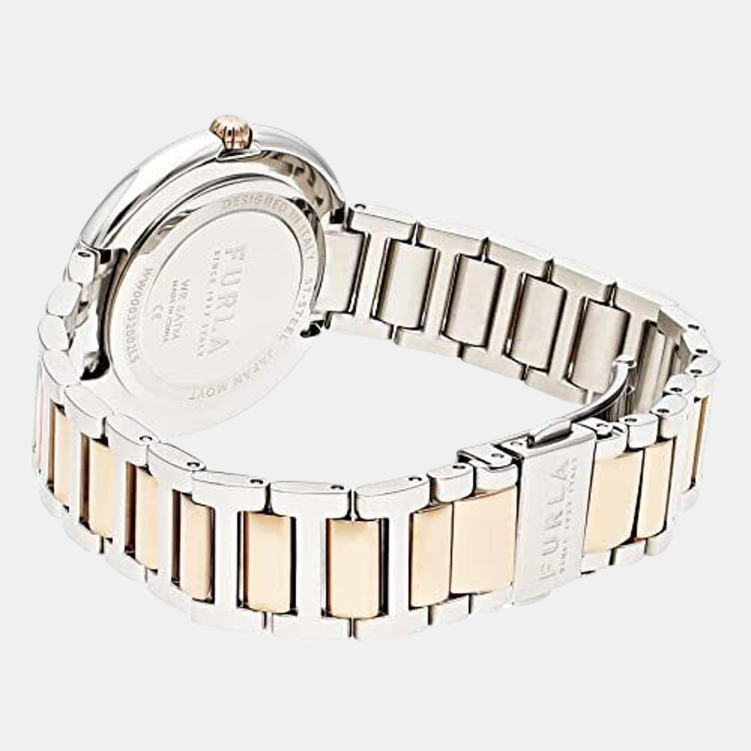 Furla Heritage Women Quartz White Dial Analog Stainless Steel Watch WW00032002L5