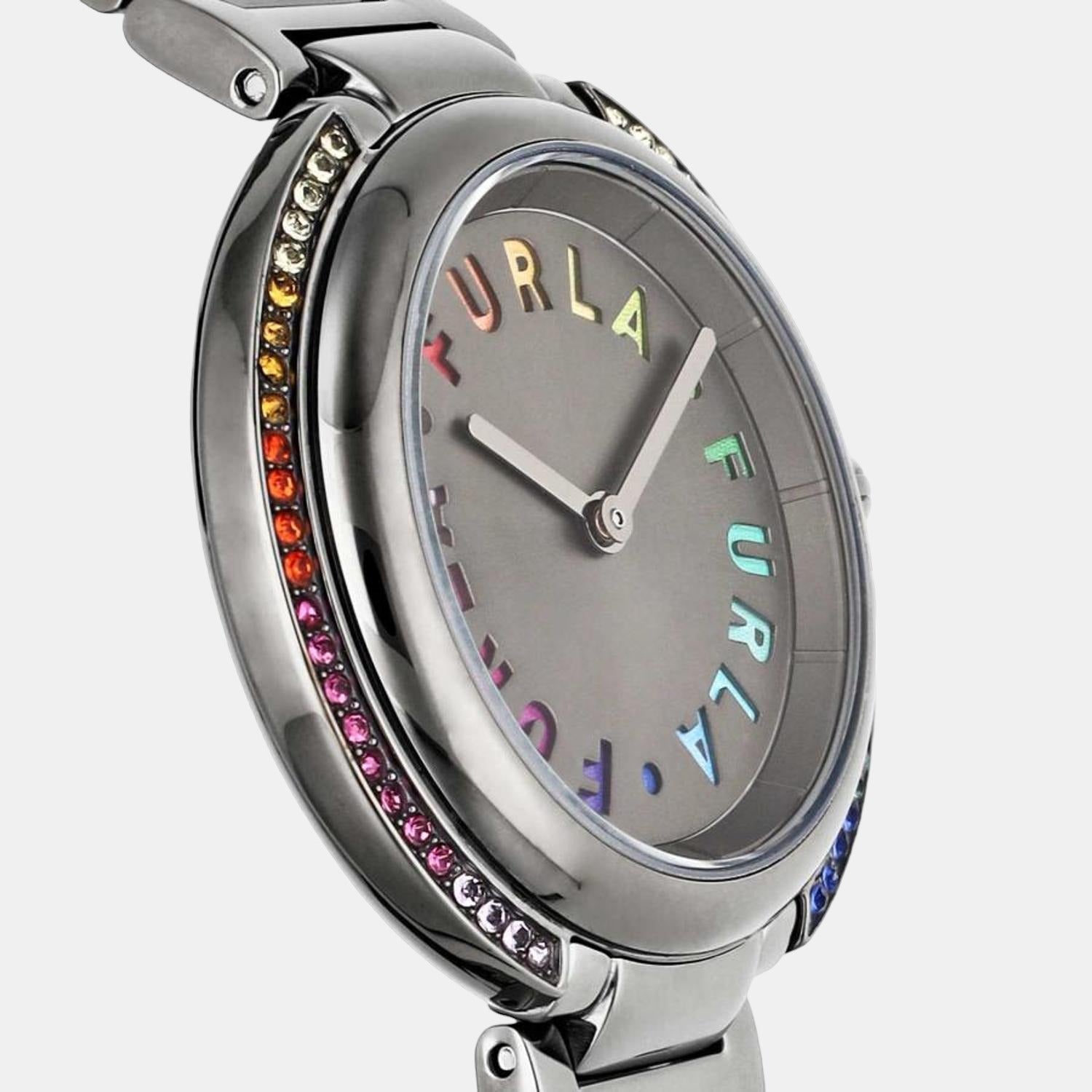 Furla Heritage Women Quartz Black Dial Analog Stainless Steel Watch WW00032003L7