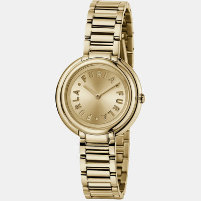 Furla Heritage Women Quartz Gold Dial Analog Stainless Steel Watch WW00032005L2