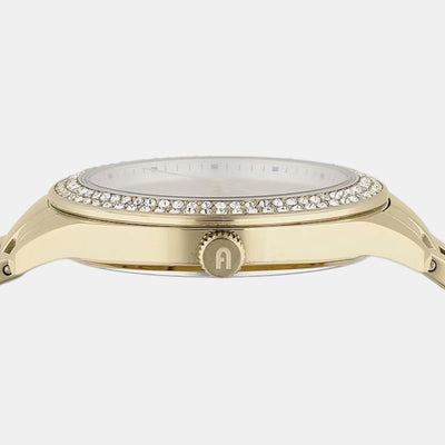 Furla Athleisure Women Quartz Champagne Dial Analog Stainless Steel Watch WW00038003L2