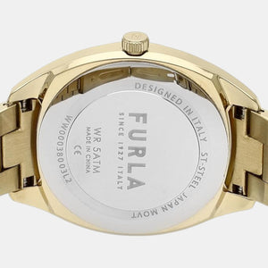 Furla Athleisure Women Quartz Champagne Dial Analog Stainless Steel Watch WW00038003L2