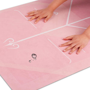Suede Anti-Slip Yoga Mat With Alignment Lines