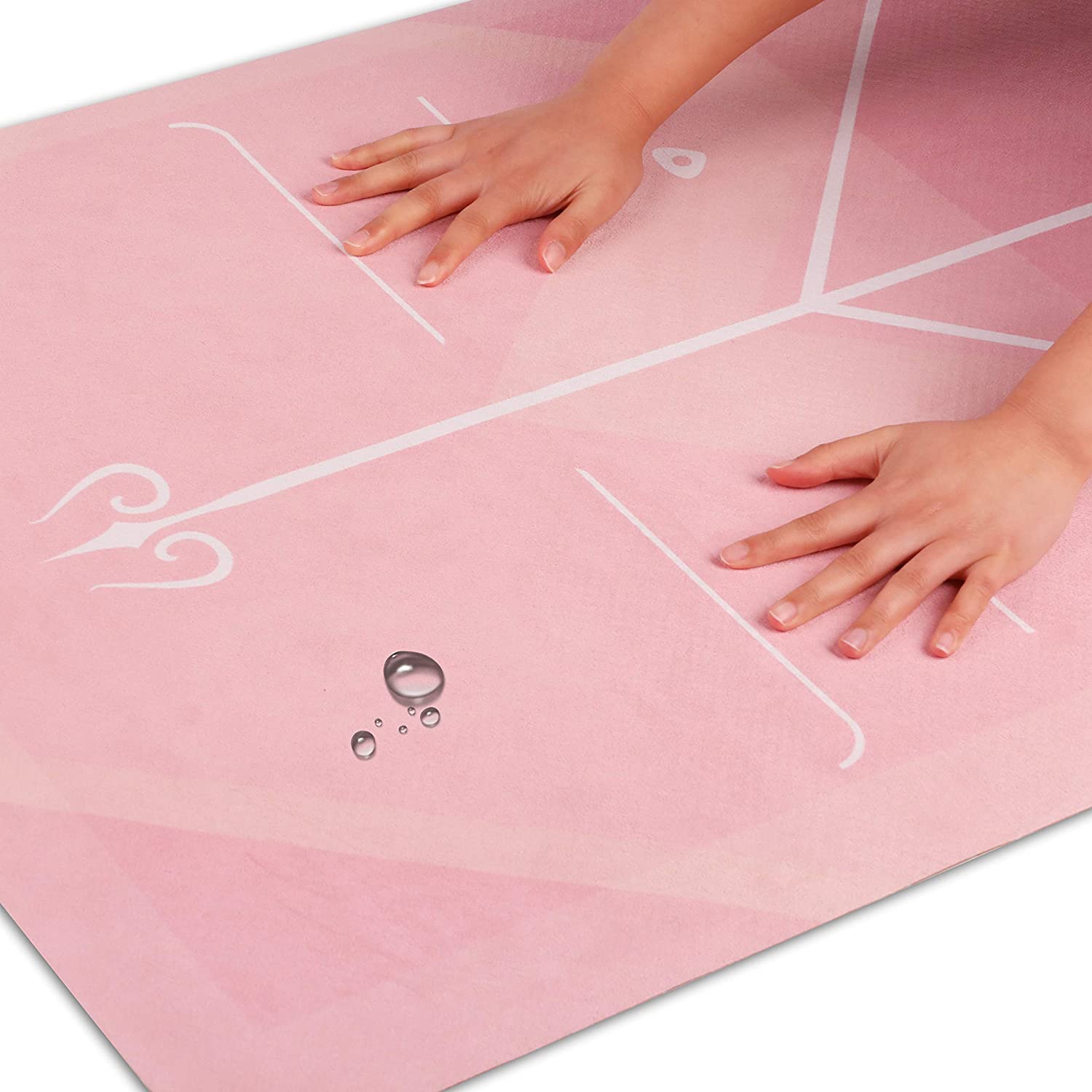 Suede Anti-Slip Yoga Mat With Alignment Lines