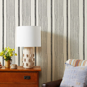 Two Tone Stripe Grasscloth Wallpaper By Nathan Turner