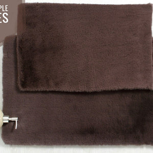 Luxury Bathroom Rug Mats, super soft anti slip bath mats, super absorbent bathroom rug -  Rabbit fur, Dark tones