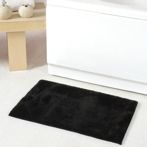 Luxury Bathroom Rug Mats, super soft anti slip bath mats, super absorbent bathroom rug -  Rabbit fur, Dark tones