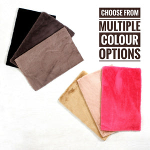 Luxury Bathroom Rug Mats, super soft anti slip bath mats, super absorbent bathroom rug -  Rabbit fur, Dark tones